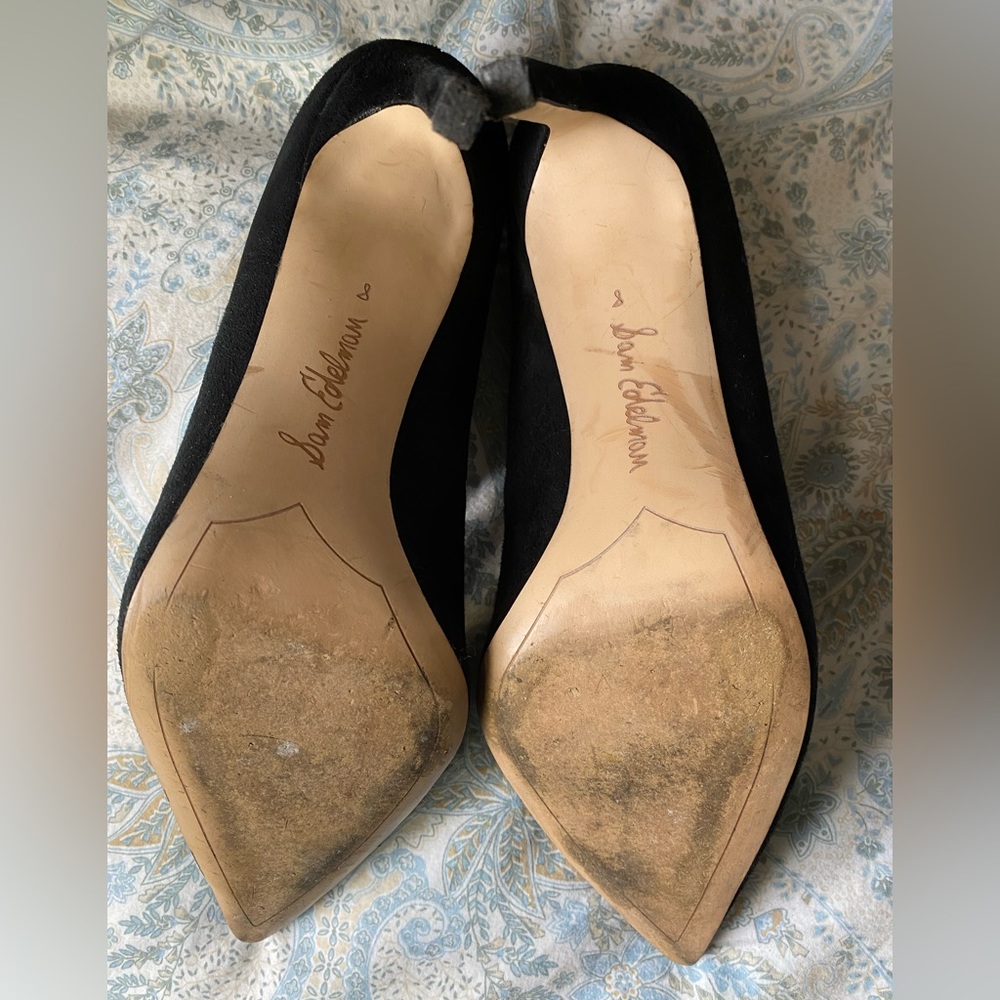Sam Edelman Pumps suede 4.5 inch heel black - Picture 8 of 8